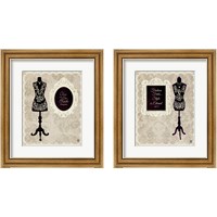 Framed 'Chic Dress Form 2 Piece Framed Art Print Set' border=