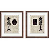 Framed 'Chic Dress Form 2 Piece Framed Art Print Set' border=