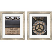 Framed 'Old Vintage Pay Phone 2 Piece Framed Art Print Set' border=