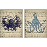 Framed 'Octopus 2 Piece Art Print Set' border=