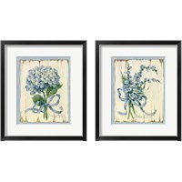 Framed 'Blue  2 Piece Framed Art Print Set' border=