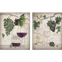 Framed 'Chateau Plout Wine 2 Piece Art Print Set' border=