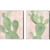 Framed Cactus Panel 2 Piece Canvas Print Set