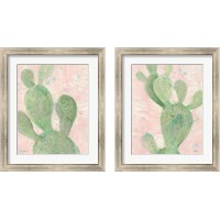 Framed 'Cactus Panel 2 Piece Framed Art Print Set' border=