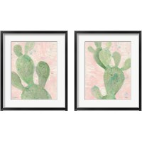 Framed 'Cactus Panel 2 Piece Framed Art Print Set' border=