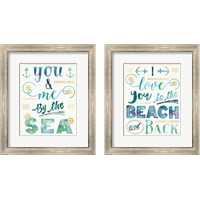 Framed Coastal Words 2 Piece Framed Art Print Set