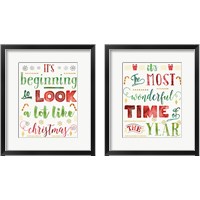 Framed 'Joyful Wishes 2 Piece Framed Art Print Set' border=