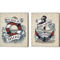 Framed 'Sailor Wisdom 2 Piece Canvas Print Set' border=