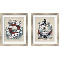 Framed 'Sailor Wisdom 2 Piece Framed Art Print Set' border=