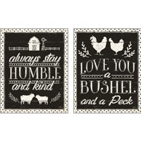 Framed Country Thoughts  Black 2 Piece Art Print Set