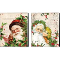 Framed 'Vintage Holiday 2 Piece Canvas Print Set' border=