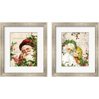 Framed Vintage Holiday 2 Piece Framed Art Print Set