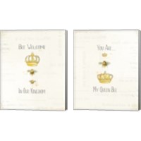 Framed 'Bee and Bee  2 Piece Canvas Print Set' border=