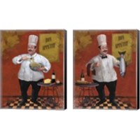 Framed 'Chef 2 Piece Canvas Print Set' border=