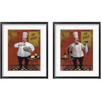 Framed 'Chef 2 Piece Framed Art Print Set' border=