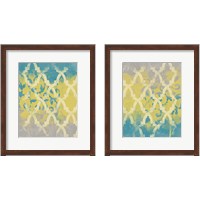 Framed 'Yellow in the Middle  2 Piece Framed Art Print Set' border=