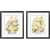 Framed 'Blush Bouquet 2 Piece Framed Art Print Set' border=