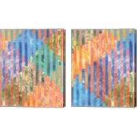 Framed 'Quilted Monoprints 2 Piece Canvas Print Set' border=