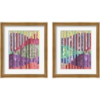 Framed 'Quilted Monoprints 2 Piece Framed Art Print Set' border=