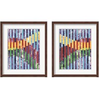Framed 'Quilted Monoprints 2 Piece Framed Art Print Set' border=