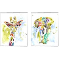 Framed Smarty-Pants Animal 2 Piece Canvas Print Set