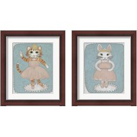 Framed 'Ballerina Animal 2 Piece Framed Art Print Set' border=