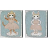 Framed 'Ballerina Animal 2 Piece Canvas Print Set' border=