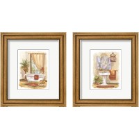 Framed Watercolor Bath in Spice 2 Piece Framed Art Print Set