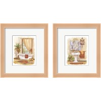 Framed Watercolor Bath in Spice 2 Piece Framed Art Print Set