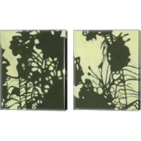 Framed 'Exotic Silhouette 2 Piece Canvas Print Set' border=