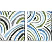 Framed 'Swirly Bob 2 Piece Canvas Print Set' border=