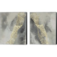 Framed 'Cloud Matrix 2 Piece Canvas Print Set' border=