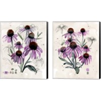 Framed Purple Wildflowers 2 Piece Canvas Print Set