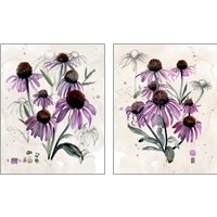 Framed 'Purple Wildflowers 2 Piece Art Print Set' border=