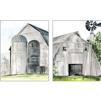 Framed Weathered Barn 2 Piece Art Print Set