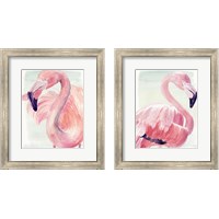 Framed Pastel Flamingo 2 Piece Framed Art Print Set