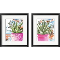 Framed Zebra Succulent 2 Piece Framed Art Print Set
