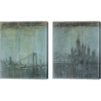 Framed 'Urban Fog 2 Piece Canvas Print Set' border=