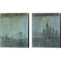 Framed 'Urban Fog 2 Piece Canvas Print Set' border=
