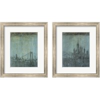 Framed 'Urban Fog 2 Piece Framed Art Print Set' border=