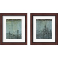 Framed 'Urban Fog 2 Piece Framed Art Print Set' border=