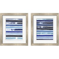 Framed Cobalt Strokes 2 Piece Framed Art Print Set