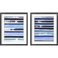 Framed Cobalt Strokes 2 Piece Framed Art Print Set