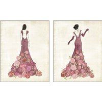 Framed 'Garland Gown 2 Piece Art Print Set' border=