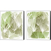 Framed 'Patch Palms 2 Piece Canvas Print Set' border=