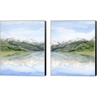 Framed Mirror Lake 2 Piece Canvas Print Set