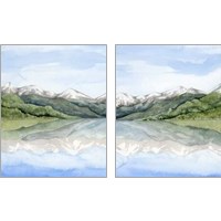 Framed 'Mirror Lake 2 Piece Art Print Set' border=