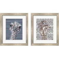 Framed 'Animal Patterns 2 Piece Framed Art Print Set' border=