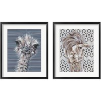 Framed 'Animal Patterns 2 Piece Framed Art Print Set' border=