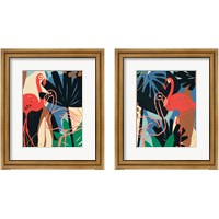 Framed Funky Flamingo 2 Piece Framed Art Print Set